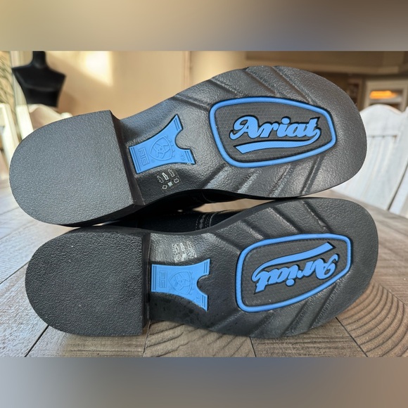 Ariat Fatbaby Blue Black Leather Western Cowboy Boot Women’s Size 8B (NWOT) - Picture 8 of 15